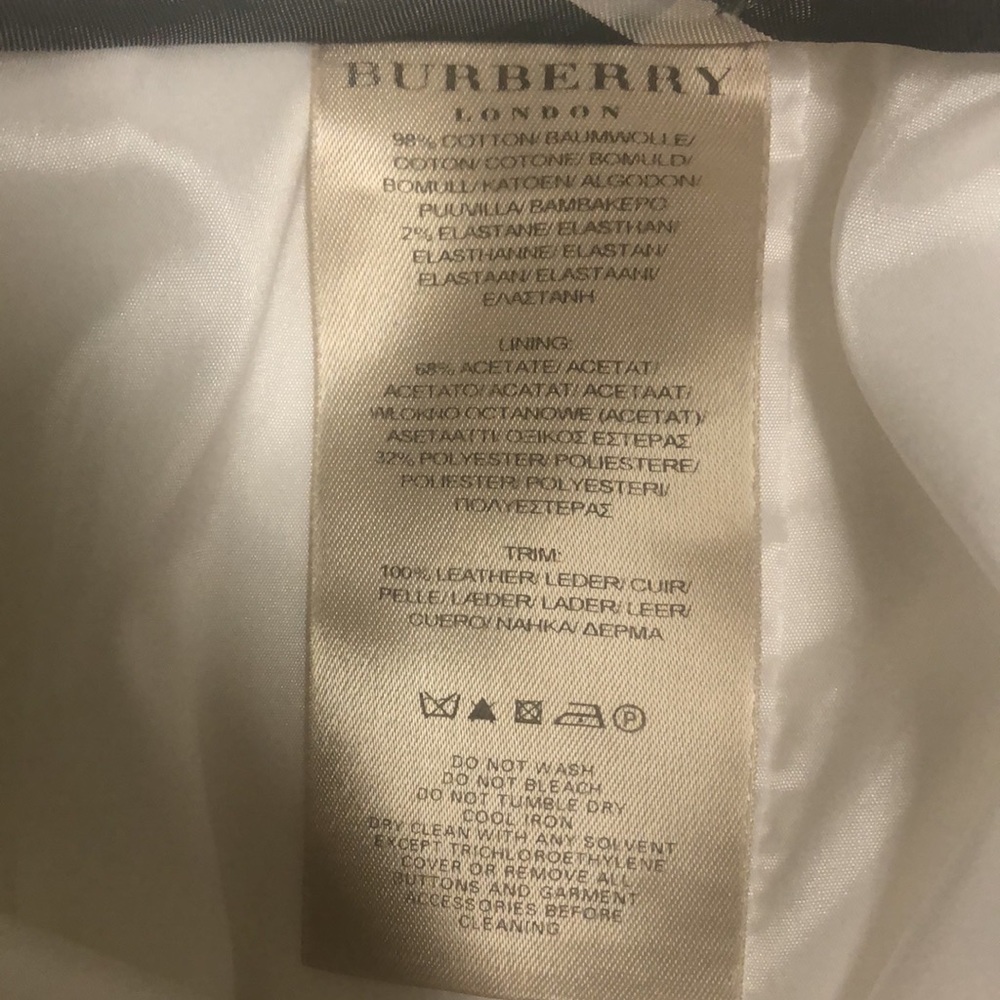 NWOT Burberry White High Waist Skirt - Picture 7 of 10